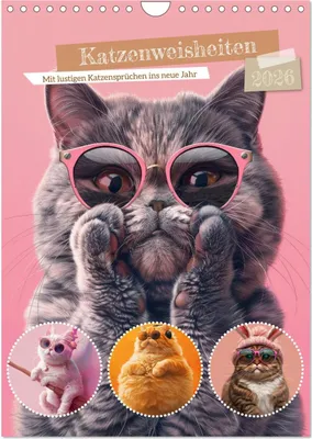 Produktbild von Katzenweisheiten (Wandkalender 2026 DIN A4 hoch), CALVENDO Monatskalender