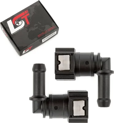Produktbild von 2x Schnellverschluss Kraftstoffleitung Schlauchkupplung L-Stück glatt 7,89 * 8mm