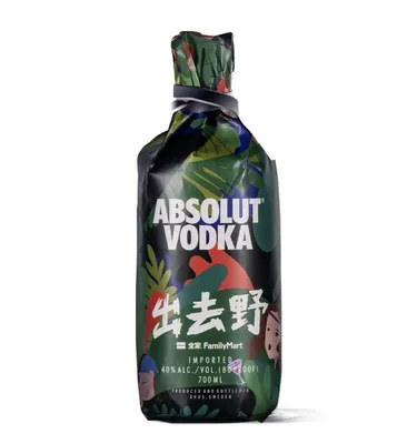 Produktbild von Absolut Vodka Family Mart 0,7L | 40% Vol | Limited China Edition 2019 | Paper Wraps Wodka | Sammler Vodka Flasche | Chinesisch Vodka | Sammlerstück |