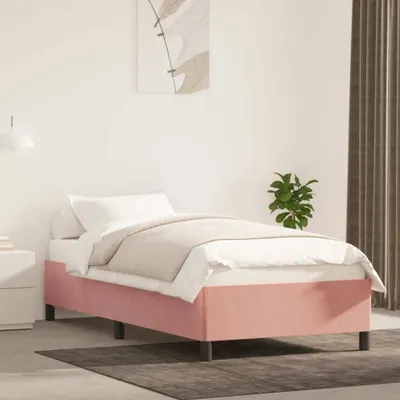 Produktbild von The Living Store Bettgestell Rosa 100x200 cm Samt