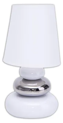 Zdjęcie produktu dla Ceramiczna lampka stołowa "STONEY", wysokość: 31 cm, kolor: biały
