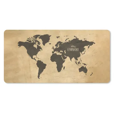 Produktbild von MuchoWow® Mauspad Mousepad Weltkarte - Vintage - Papyrus 60x30 cm - Mousepads - Maus Mat - Pad - Mausunterlage - Nachhaltig
