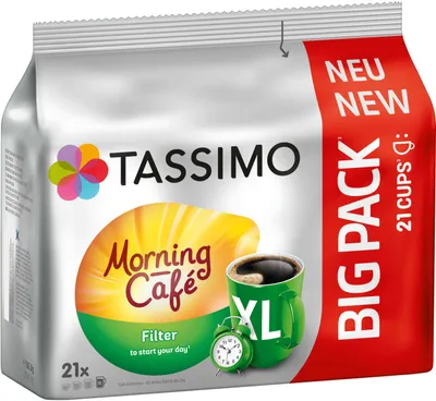 Obrázok produktu pre TASSIMO kapsule Morning Café Filter XL T Discs 1 balenie - 21 kávových kapsúl