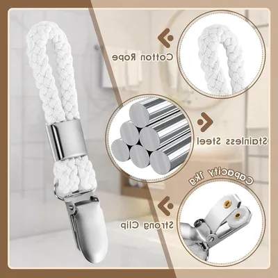 Set von 12 Handtuchklammern, Ideal für Küche und Badezimmer, Nicht-Nähen Handtuchhalter, Perfekt für Geschirrtücher und