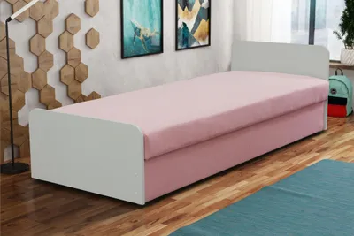 Obrázek produktu pro Dětská jednolůžková postel 80x200 JANNA - růžová / bílá