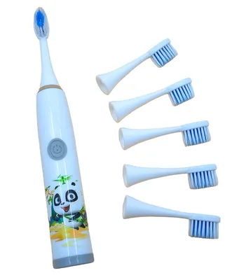 Obrázek produktu pro Dětský elektrický kartáček na zuby s nástavci - Panda