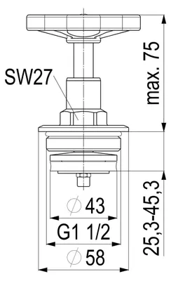 Produktbild von Schlösser Armaturen FETTKAMMER-OT, DURCHG./SCHRAEG. STEIG.SP, DN40, 1 1/2", MESSING, EPDM