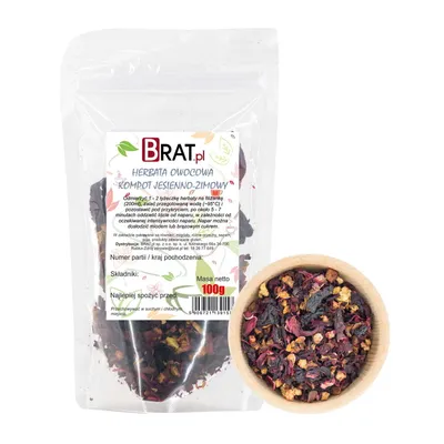 Zdjęcie produktu dla Herbata owocowa - Kompot jesienno-zimowy 100g Brat.pl