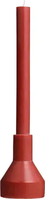 Produktbild von Kerze mit Kerzenhalter, rot.