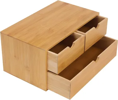 Obrázek produktu pro Stolní organizér se 3 zásuvkami Kancelářský organizér Úložný prostor pro kancelářské potřeby Zásuvkový box