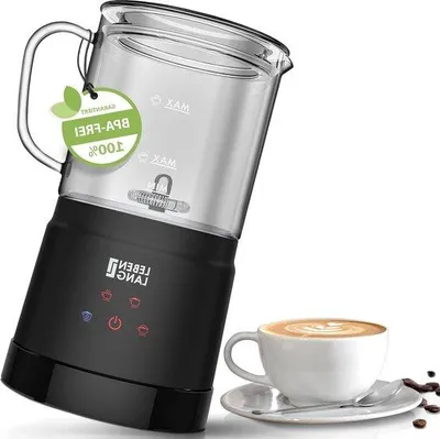 Obrázok produktu pre Elektrický napenovač mlieka so 4 režimami, bez BPA, so sklenenou nádobou