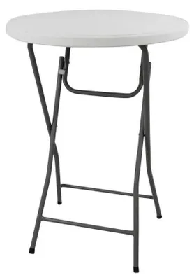 Image de Table pliante d'extérieur en acier et plastique, Ø 80 x 110 cm (h)