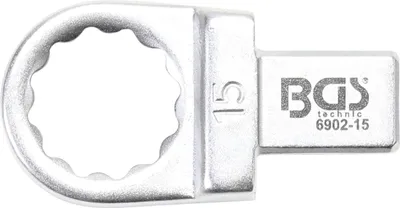 Produktbild von BGS 6902-15 Einsteck-Ringschlüssel, 15 mm e 9 x 12 mm