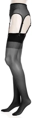 Produktbild von GLAMORY Damen Weites Bein Strumpfhalter Garter Belt 50378, Einfarbig, 100 DEN, G