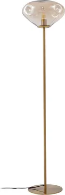Produktbild von Lindby Stehleuchte Lelia, amber, Glas, Metall, 150 cm