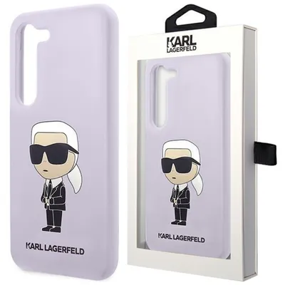 Produktbild von Karl Lagerfeld KLHCS23MSNIKBCU S23+ S916 Hardcase lila/lila Silikon Ikonik Handyhülle