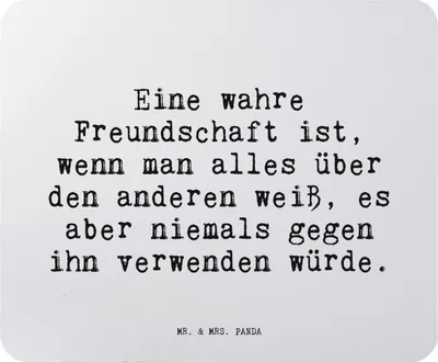Produktbild von Mr. & Mrs. Panda Mouse Pad Eine wahre Freundschaft ist,... - Aquarellblau - Geschenk, beste Freundin, Mousepad, Spruch Sprüche Weisheiten Zitate Lustig Weisheit Worte