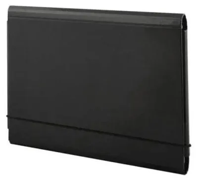 Image de Pochette à rabat A5 avec élastique, noire, PENMATE