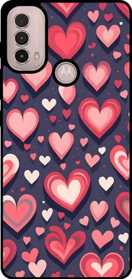 Zdjęcie produktu dla Etui na telefon Smartphonica pasujące do Motorola Moto E30 / E40 z nadrukiem serca - TPU Backcover Case z motywem serca