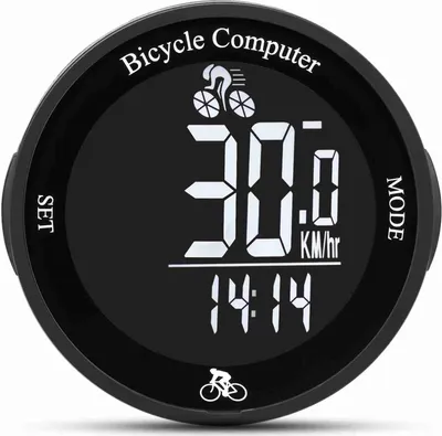 Produktbild von Fahrradcomputer, kabelloser Fahrradtacho, LCD-Hintergrundbeleuchtung, multifunktional, für Fahrrad, schwarz-weißes Display