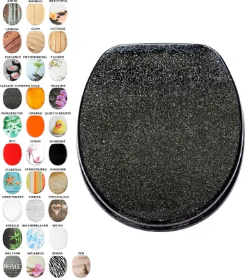 Produktbild von SANILO® WC-Sitz Glitzer Schwarz