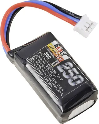 Productafbeelding van Reely modelbouw-accupack (LiPo), 7.4 V, 250 mAh, aantal cellen: 2, 30 C, softcase, platte connector