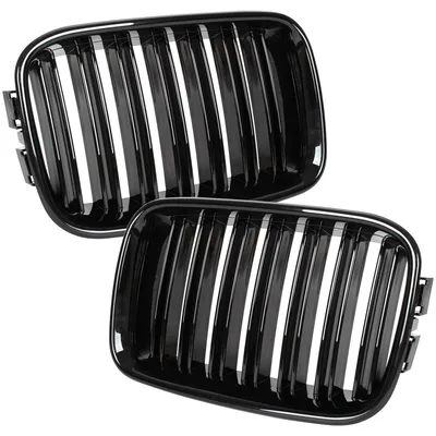 Sportgrill Kühlergrill DOPPELSTEG Schwarz Glanz für BMW 3er E36 1991-1996 – Produktansicht