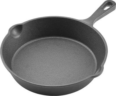 Zdjęcie produktu dla Zestaw 3 żeliwnych patelni 160, 220 i 265 mm z uchwytem, sezonowanych, czarne