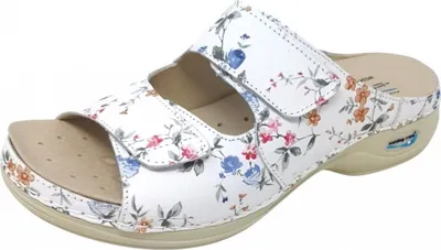Produktbild von Nursing Care VIENA WG8F1 Damenpantoffeln, waschbar, mit Blumenmuster, Größe 1: 37