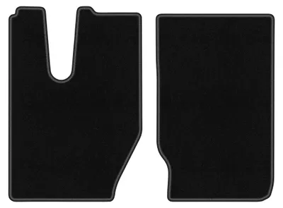 Image de Tapis avant en moquette aiguilletée pour Iveco X-WAY depuis 2020 (utilitaire) – 2 pièces, noirs, sur mesure – Wielganizator BASIC