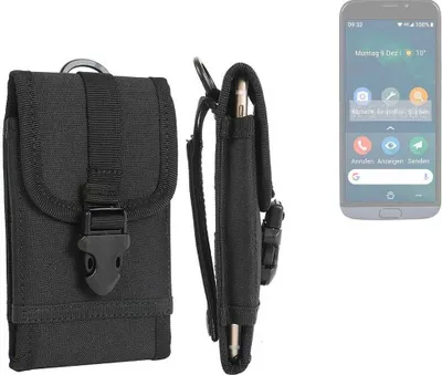 Produktbild von K-S-Trade Holster Handy Hülle kompatibel mit Doro 8050 Holster Handytasche Gürtel Tasche Schutz Hülle Robust Outdoor schwarz