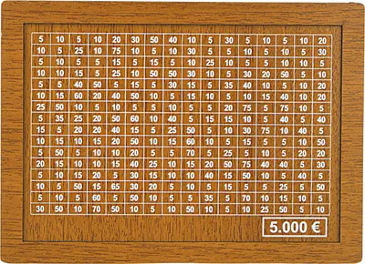 Produktbild von Spardose Holz Sparbüchse SparBox mit Sparziel und Zahlen zum ankreuzen Holzkiste Sparbüchse für Kinder (5000€)