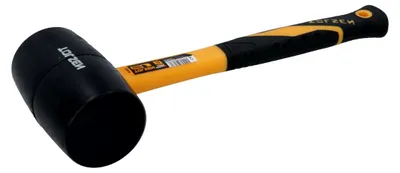Produktbild von Gummihammer mit Fiberglasgriff, 473 g, Schwarz
