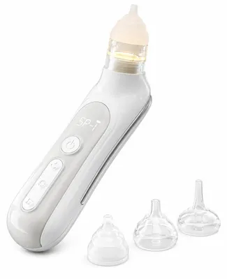 Produktbild von Elektrischer Nasensauger Baby, Baby Nasensauger mit LED Display und Musik, wiederaufladbar mit 3 Silikonaufsätzen, leise für geborene und Kinder
