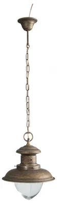 Industrieller Kronleuchter 98,5x30,5 cm, Messing, antik, 1-flammig