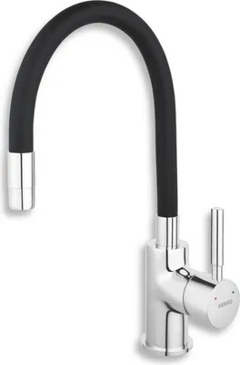 Obrázek produktu pro Baterie dřezová Novaservis stojánková ELASTICKÉ RAMENO ČERNÁ/CHROM 70710,0C