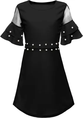 Produktbild von BEZLIT Mädchen Sommer Kleid mit Kunstperlen Schwarz 116