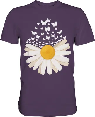 Produktbild von Gänseblume Schmetterlinge T-Shirt – Urban Purple / XL