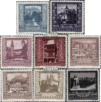 Produktbild von Briefmarken Österreich 1923 Mi 433-441 (kompl.Ausg.) Gefälligkeitsentwertung Jahrgang komplett gestempelt Wohlfahrt
