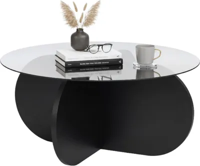 Produktbild von Cugnoli - Couchtisch, 75x75x35h cm Schwarz, Runde Form