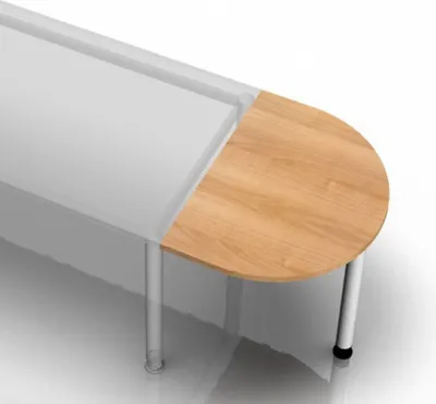 Produktbild von XBA60 W - Ansatztisch 60x80 Nussbaum