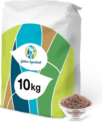 Produktbild von Golden Ingredients Flohsamen ganz 10 kg - 99% Reinheit, Ballaststoffe, ohne Zusätze, Indien, glutenfreie Backzutat
