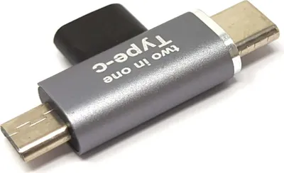Produktbild von USB 3.1 Y Adapter Typ C Buchse zu Stecker & 2.0 Micro B Stecker Winkel Kabel