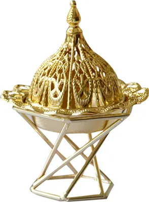 Produktbild von Gold-Räuchergefäß, exquisiter Rostschutz, Metall, Vintage-Stil, für Heimdekoration, Schlafzimmer