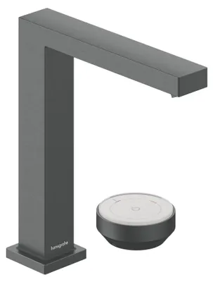 Immagine prodotto di Mitigeur monocommande de lavabo hansgrohe Tecturis E 150, 2 trous, garniture de vidage non obturable, portée 158 mm, EcoSmart+, CoolStart, 73053340, 73053340