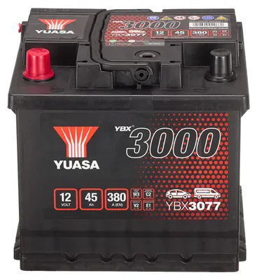 Produktbild von YUASA YBX3000 Starterbatterie 12V 45Ah 380A/EN L1 Batterie