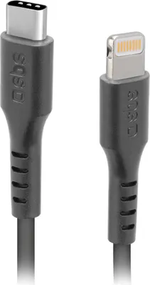 Produktbild von Daten- und Ladekabel, USB-C auf Lightning, 1 m, Schwarz
