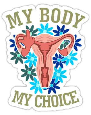 Produktbild von Spreadshirt My Body My Choice Feminismus Sticker Aufkleber, 10 x 10 cm, Mattweiß