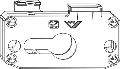 Produktbild von ROTO NX Schlosskasten PZ zu Getriebestulp Dornmaß 50 mm silber