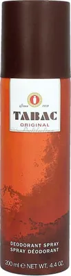 A spray deodorant can with a gradient orange and brown design.
